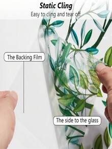 1Roll Rainbow Window Privacy Film Holographic Stained Glass Window Film Vinyl Static Cling Sticker Non-Adhesive Removable House Window Tint For Home Room Decor Home Decor Stickers Wall Stickers Wall Decor - Multicolor - View 11