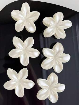 6 st/1 st enfärgade blommiga hårspännen, hårklämma för knut, hästsvans, mångsidig daglig accessoar, ny vår/sommar, present till vänner