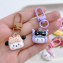 Sanrio Sanrio Hello Kitty süßer Mini-Schlüsselanhänger - 6 Stücke Cartoon Hello Kitty Kuromi My Melody Pochacco Cinnamoroll Pompompurin Schlüsselanhänger, Taschenbehang, Auto-Schlüsselanhänger, Geschenk für Mädchen & Frauen, Freundin | Geburtstag, Abschluss, Weihnachten, Haushaltsaccessoire Taschenanhänger