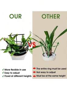 4/8 piezas Soportes de plantas Aros de soporte de plantas Marcos de soporte de plantas Enrejado