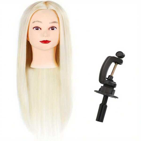 24" Hairdressing Styling Mannequin Doll Salon Training Hair Clamp Professional