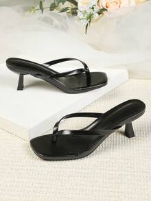 全新性感豹纹法式小猫跟时尚百搭女士高跟凉鞋