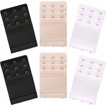 6 Pieces Women's Soft Comfortable Elastic Bra Extenders Bra Extension Strap 3 Hook 3 Row Lady's Bra Extender Bra Band Halloween Christmas New Year - Multicolor - View 7