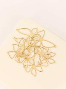 9 piezas de accesorios de decoración con mariposas huecas, de material de cobre, para aretes, collares, manualidades