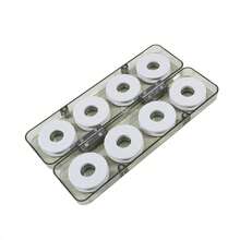 Juego de 8/16 piezas: Estuche de almacenamiento de carrete de espuma, tablero para enrollar línea, caja de aparejos de pesca, ganchos, cebos y accesorios de pesca - Diseño de caja de aparejos de pesca translúcida - Blanco - Ver 6