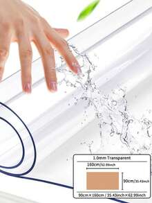1,0 mm Protezione in PVC trasparente per tavolo - Copertura per scrivania rettangolare in plastica trasparente spessa, multisize, per comodino, scrivania da ufficio e computer, tavolino, piccola protezione per scrivania - Trasparente 1,0 mm - Visualizzare 20