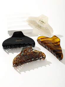 1 chiếc kẹp tóc càng cua lớn màu đỏ bằng nhựa acetate, phụ kiện tạo kiểu tóc thời trang phù hợp cho sử dụng hàng ngày, phụ kiện tóc mùa hè, kẹp tóc đi biển. - Nhiều màu - Xem 2