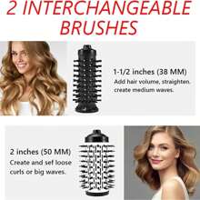 Rotating Hair Dryer Brush, Rotating Hair Brush, Rotating Blow Dryer, 3-In-1 Hot Air Styler And Rotating Hair Dryer For Dry Hair, Curl Hair, Straighten Hair
