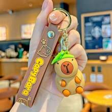Capybara Car Key Chain, Adorable Capybara Plush Keyring, Creative Car Key Chain, Fun Couple Accessories, Adorable Alligator Turtle Capybara Key Chain, Goose Key Chain, Perfect For Car Keys, Holiday Gifts, Valentine's Day Presents
