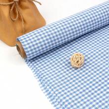 1pc Plaid Fabric Satin Polyester Cloth Material For DIY Sewing, Decoration, Home & Living, Art, Crafts, Clothing Sewing