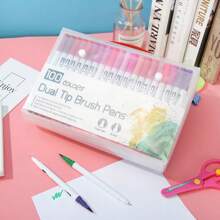 Set de plumones de acuarela con puntas duales, marcadores de punta suave y lavables, ideales para DIY, dibujos, bocetos, colorear para adultos, pintura artística e ilustración, con colores ricos y vibrantes, regalo perfecto para amigos, útiles escolares, de vuelta a clases