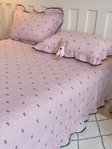 2 capas de almofada acolchoadas com padrão de laço, acabamento delicado em renda, estilo minimalista e fofo, sem enchimento, adequadas para casa, quarto e dormitório em todas as estações
