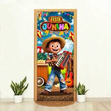 Felicita Decorative Door Cover 3D Sublimated Fabric Party 0.85x2.10 Junino - CP-389 - 查看 1