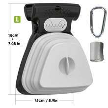 1 Piece Dog Poop Picker - Poop Clip - Easy To Carry (Includes 3 Rolls = 60 Plastic Trash Bags) - Foldable Trash Cleaner - Portable Hiking Clip Pet Poop Clip - Enjoyable Dog Walking - Trash Bags Can Be Stored Inside The Container Dog Poop Picker Dog Poop Scoop, Suitable For Small And Large Dogs