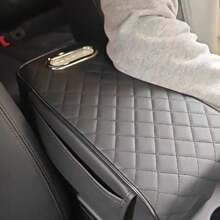 Multifunctional Car Armrest Pad With Storage Bag And Tissue Box, Center Console Cushion Organizer