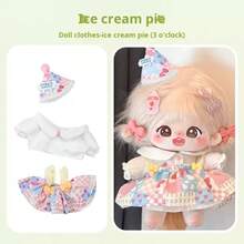 Ropa de 20cm de muñeca, vestido aleatorio, ropa de peluche intercambiable para muñecas vivientes. (Se vende solo la ropa. Los pequeños accesorios en la ropa son aleatorios. ¡Piénsalo bien antes de comprar si te importa!) - Multicolor - Ver 6