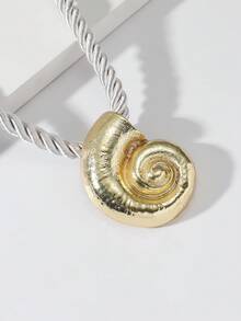 1 件女士夏季海滩风格贝壳吊坠绳项链 - 多色海螺 - 查看 2