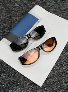 DareSee 2pcs Oval Small Frame Fashion Fashion Glasses For Women, Casual & Resort Music Fest Y2K Fest Back To School Autumn Christmas Christmas Winter Christmas Gifts