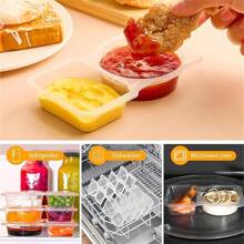 Caixa de Temperos com Compartimento Duplo, 10/20 Conjuntos, com Tampa, Pode Segurar Copos para Jantar, Adequado para Piqueniques ao Ar Livre, Camping para Segurar Molhos e Lanches, Pequeno e Fácil de Carregar, Imprescindível na Cozinha
