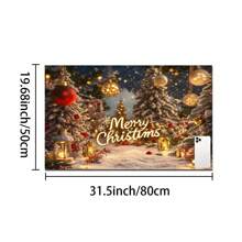 1pc Christmas Santa, Snowman & Tree Printed Silicone Coffee Drink Coaster, Anti-Slip Absorbent Washable Drainage Mat For Countertop, Kitchen, Dining Table, Holiday Decor