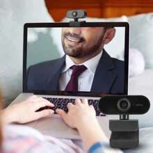 Cámara web HD de 1080P para computadora portátil de escritorio, mini cámara web USB con micrófonos, cubierta para cámara web