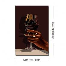1 件带框/无框葡萄酒墙面艺术海报帆布印刷简约酒吧推车艺术时尚画适用于公寓、客厅、卧室、现代家居装饰 - 彩色 - 查看 7