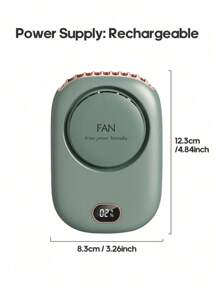 1 Stück, wiederaufladbare 2000mAh, tragbare Nackenlüfter für den Außenbereich, Sommer-Luftkühlung, Mini-Ventilator