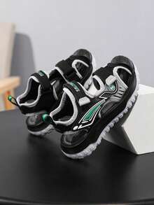 2025年夏季新款儿童鞋男童透气包头凉鞋中大码儿童沙滩软底防滑魔术贴鞋