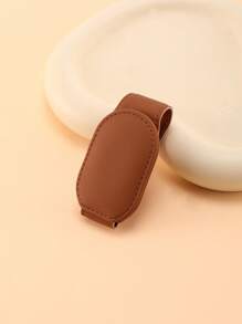 1pc Car Sunglasses Holder Glasses Hanger Clip For Car Sun Visor With Leather Adsorption Automotive Interior Accessories For All Eyeglasses