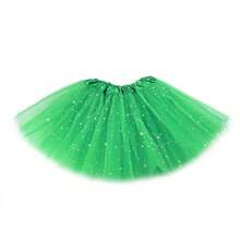 1pc Solid Color Ballet Tutu Skirt For Teenage Girls And Women, Thin Chiffon Puff Skirt, Ballet Dance Dress
