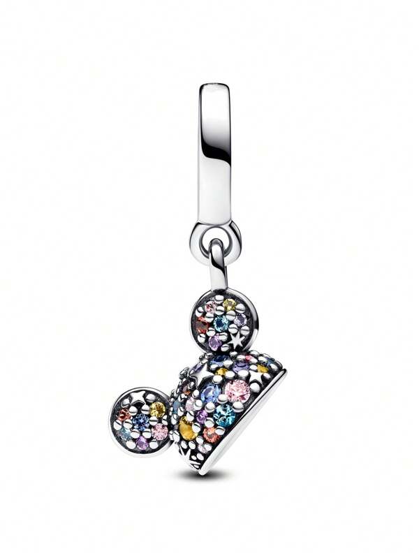 Disney 1 Piece Of 925  Sterling Silver Pendant Bead Necklace, Suitable For The Original DI.Y Bracelet, Women's Birthday Engagement Fashion Jewelry Gift Hot-Selling Style.