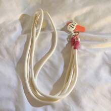 Cordón para el cuello con Body cruzado y teléfono de moda, con colgante de gato y pez, decoración de correa tejida, cuerda de collar para exteriores