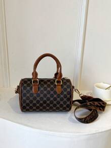 Vintage Coffee Color Handbag New Boston Style Women Shoulder Bag, Crossbody Pillow Bag