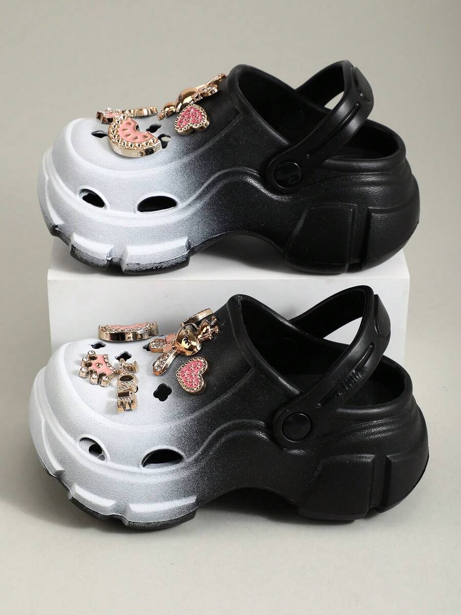 Kids Peep-Toe Slides, Gold Bunny Anti-Slip Open-Toe Sandals For Boys & Girls, Available In Small/Medium/Large, Summer Beach Slippers