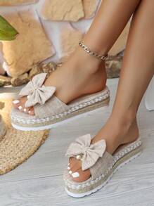 New Design Thick Sole Fashion Women Sandals Slip-On, Comfortable Casual Shoes, Black