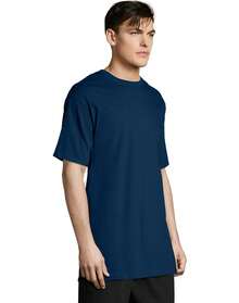 Hanes Mens Tall Beefy-T Crewneck Short-Sleeve T-Shirt LT-4XLT 2-Pack, Light Steel - Light Grey - View 3