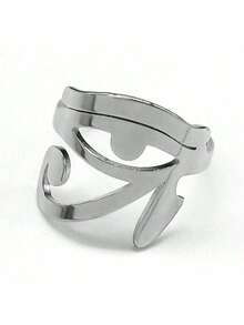 Egypt Eye Of Horus Symbol Ring Women Adjustable Stainless Steel Black Color Egyptian Eyes Ra Udjat Amulet Finger Rings - Ring - View 6