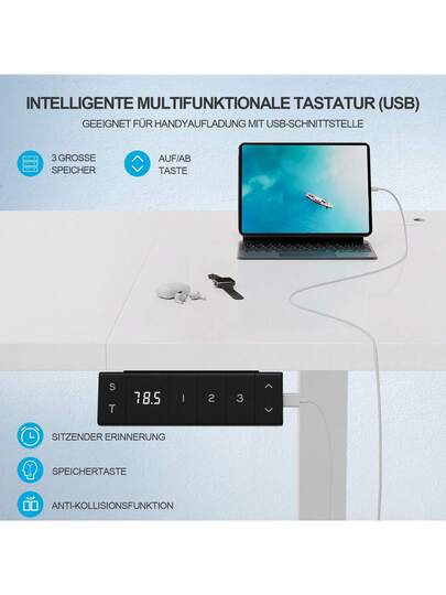Gunji Electric St ing Bureau Height Adjustable Sit Memory Slimme Panel view 6