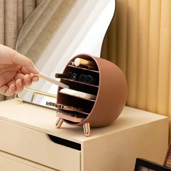 Grande boîte de rangement pour cosmétiques, boîte de rangement et de tri pour bureau, étagère de beauté, compartiments pour rouge à lèvres et ombre à paupières