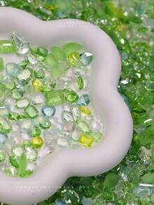 20pcs K9 Nail Rhinestones, Assorted Asymmetrical Shape Shiny Decorative Nail Gems, Ice Candy Asymmetrical Shaped Transparent Bottom Nail Art Studs Nails Nail Supplies - Multicolor - View 4