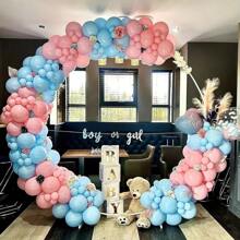 50 pezzi Palloncini in lattice rosa e blu da 10 pollici, adatti per gender reveal, anniversari, feste di compleanno, decorazioni per principesse, matrimoni, decorazioni per interni ed esterni