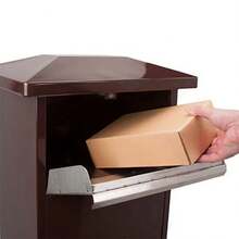 Large Steel Locking Mailbox, Tamper-Resistant - Marrón - Ver 3