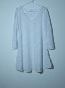 Lace Sleeve Dress - Beach Cover-Up
