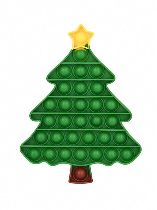 Grüner Weihnachtsbaum Push Bubble sensorisches Fidget Spielzeug, Stress Relief Knall-Spielzeug für Erwachsene und Kinder, Partydekoration und Geschenke für Weihnachten, Halloween, Entspannungsspielzeug für Jungen und Mädchen