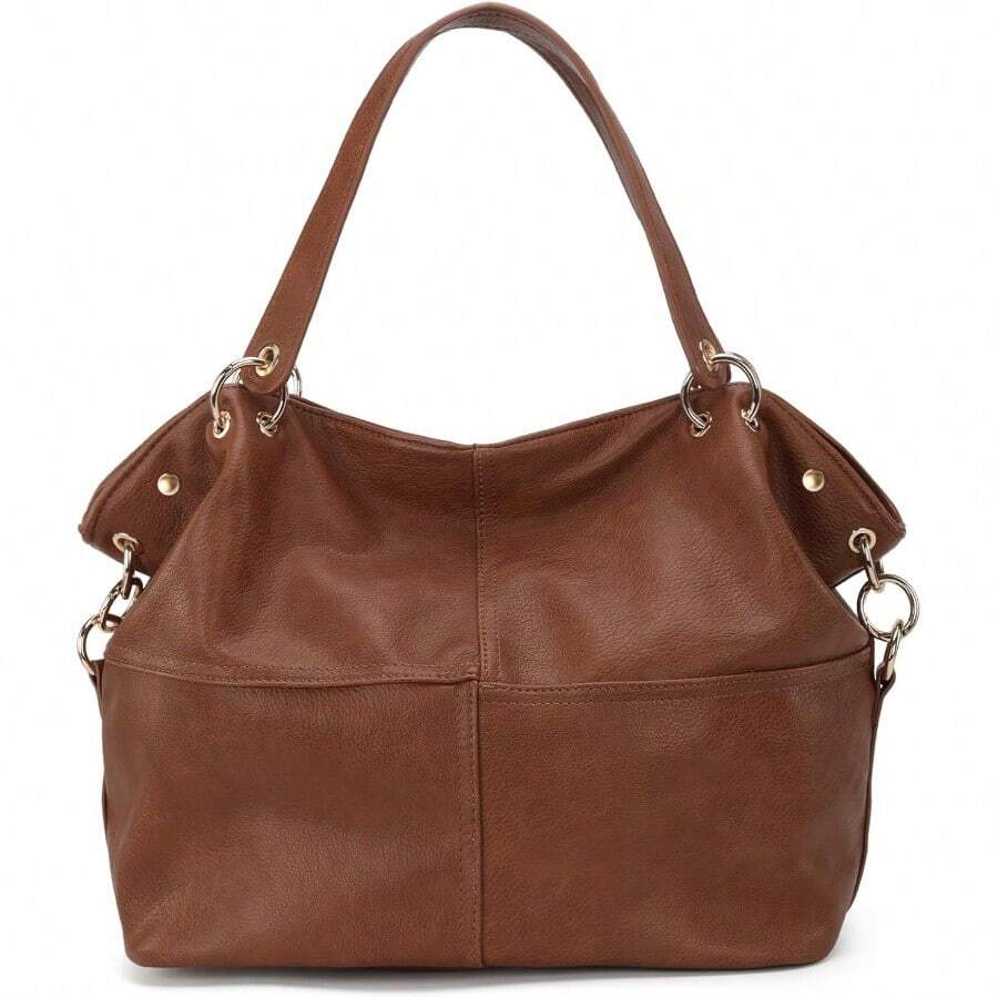 BAIXUAN Montana West Tote Bag For Women Hobo Handbag Shoulder Tophandle Purses - Brown - View 1