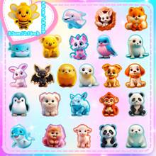 50pcs Cartoon Animal Sticker Set For Decorating Water Bottle, Skateboard, Laptop, Phone Case, Luggage, School Supplies, Waterproof DIY, Gift