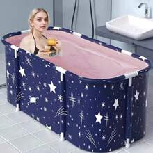 One-Touch Foldable Adult Bathtub, Multipurpose Bathing/Sauna/Steam Tub, No Installation Required Bathroom Accessories Back To School