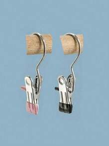 20/10 Pieces Stainless Steel Clothespins, Laundry Clothes Pegs With Hooks, Closet Boot Hangers, Clips With Hooks, Portable Clothespins, Wardrobe Organizer, Multifunctional Single Clip Hangers, Boot Clips, Seamless Hook Fabric Organizer For Pants, Hats, Skirts, Socks, Shoes, Dresses, Pants, Shoes, Jeans, Boots, Skirts