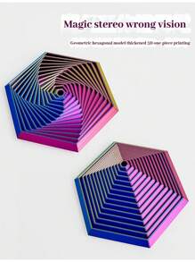 1pc - Puzzle 3D Printing Hexagonal Decompression Tool, Magical Stereoscopic Error Visual Geometric Hexagons, Delicate Color Gradient, Fine Layered Printing Surface Color, I.E. Consumable Color,, Can Be Played With Confidence. Hexagonal Decompression Artifact, Free To Play, Resistant To Anxiety, Versatile In Shape, Unlimited In Gameplay, High-Quality Material: ABS