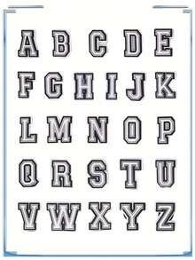 26 Stücke Buchstaben- und Zahlen-Charms-Set für DIY Schuhe, Bubble Hausschuhe und Strandtasche Zubehör - perfekt als Weihnachts- und Geburtstagsgeschenk - Schwarz und Weiss - Übersicht 1